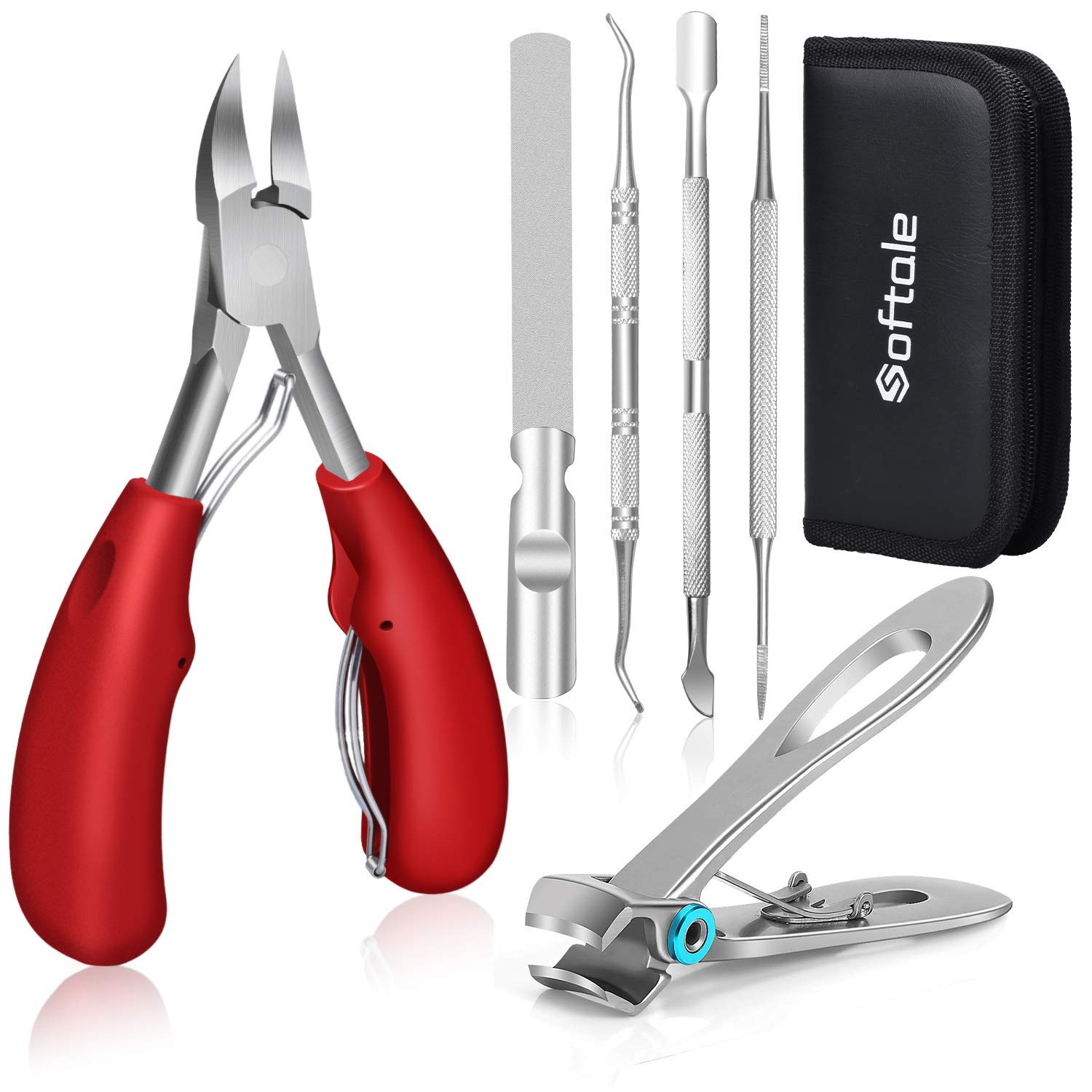 Podiatrist Toenail Clippers, Professional Thick Toenail Clippers for Thick & Ingrown Nails, Wide Jaw Opening Nail Clippers Set Toenail Clippers For Ingrown Manicure, Pedicure, Men, Women, Seniors - Image 1